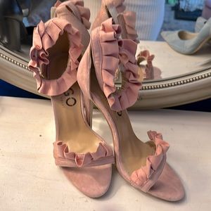 Ego beautiful pink high heels- wrap around ankle-